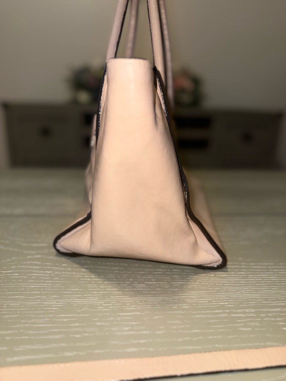 Prada Light Beige Leather Tote with Double Handles - Picture 7 of 17